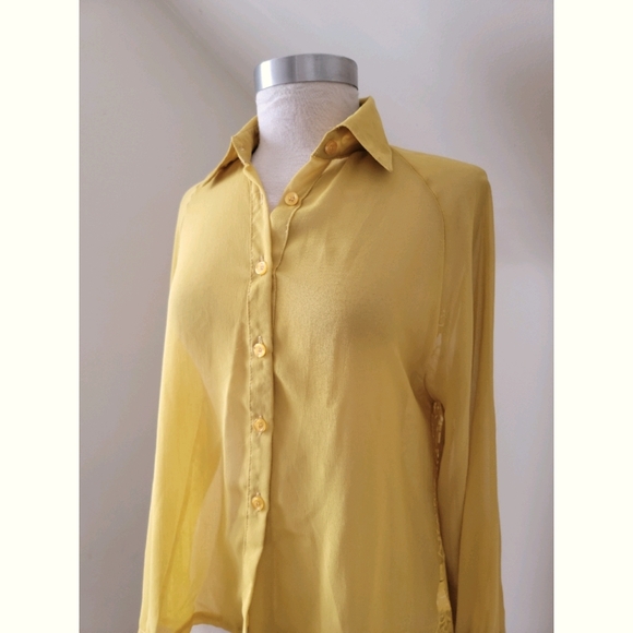 💐SOLD💐4 for$20🌿Katie Button Down Longsleeve Blouse - Picture 2 of 7